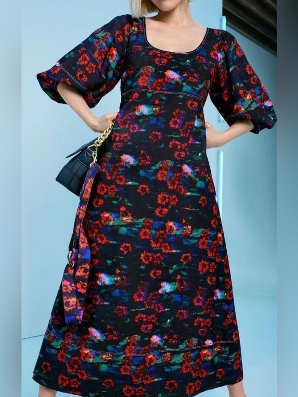 NWT Rachel Comey for Target Women’s Kodak Red Floral Midi Dress Size 0